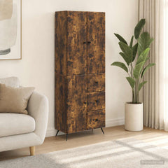 Cabinet Set 2 pcs Engineered Wood Smoked oak