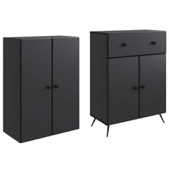 vidaXL 2 pcs Black 4
