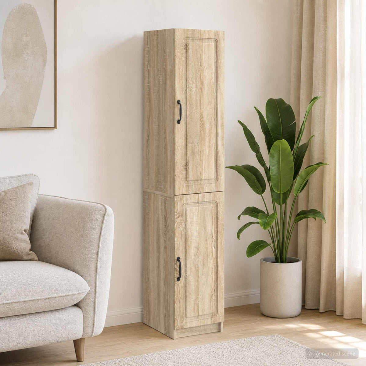 Cabinet Set 2 pcs Engineered Wood Sonoma oak