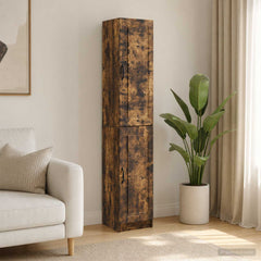 Cabinet Set 2 pcs Engineered Wood Smoked oak
