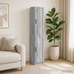 Cabinet Set 2 pcs Engineered Wood Grey sonoma