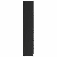 vidaXL Cabinet Set 2 pcs 66 x 34.5 x 87 cm Engineered Wood Black 6