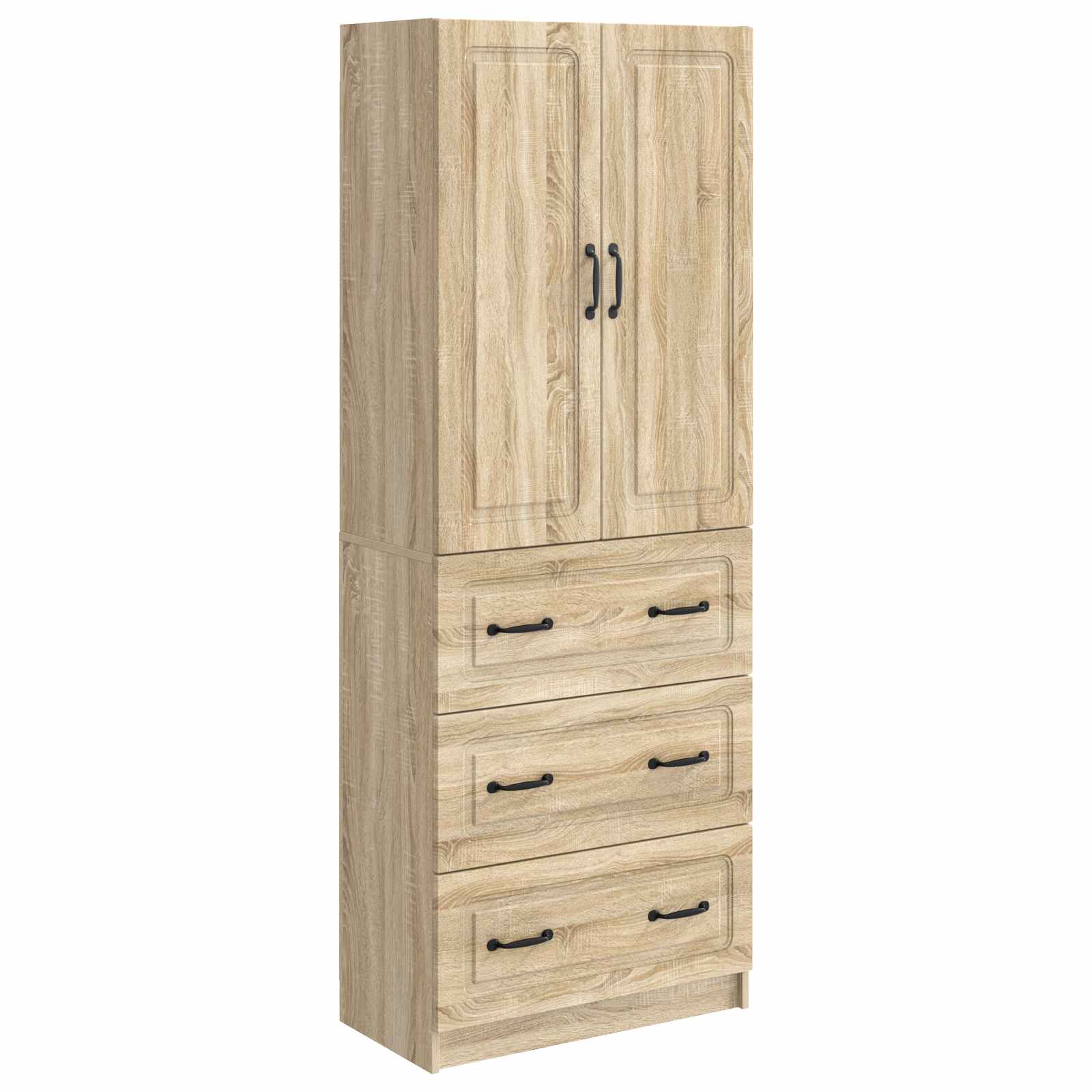 vidaXL Cabinet Set 2 pcs 66 x 34.5 x 87 cm Engineered Wood Sonoma Oak 2