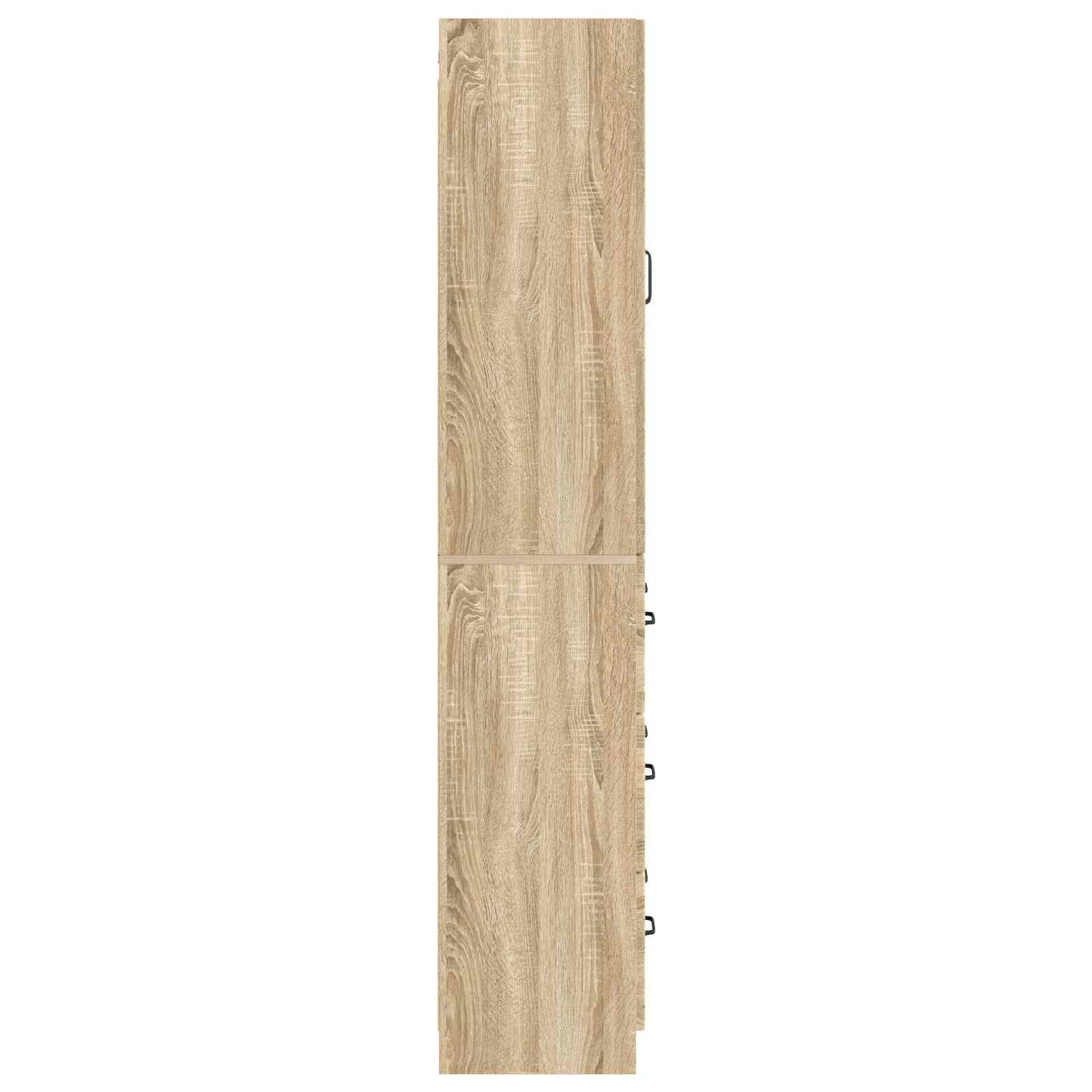 vidaXL Cabinet Set 2 pcs 66 x 34.5 x 87 cm Engineered Wood Sonoma Oak 6