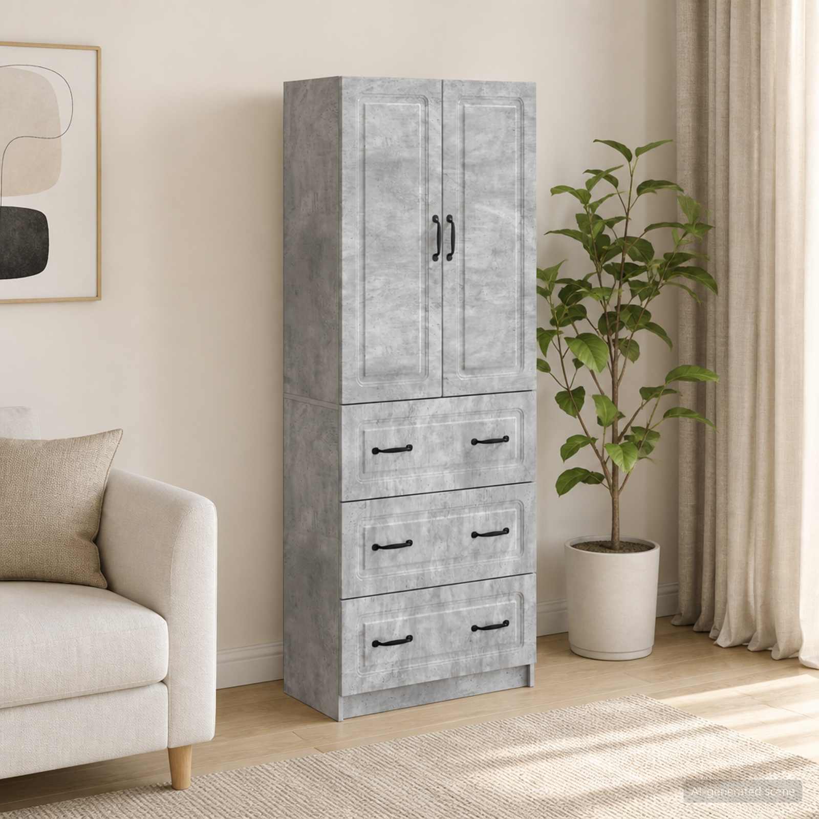 vidaXL Cabinet Set 2 pcs 66 x 34.5 x 87 cm Engineered Wood 1