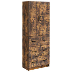 vidaXL Cabinet Set 2 pcs 66 x 34.5 x 87 cm Engineered Wood Smoked Oak 2