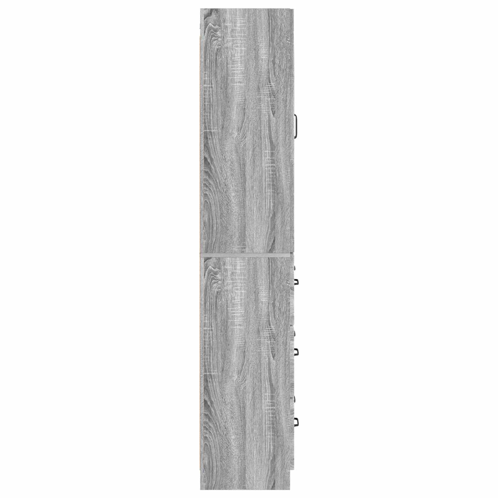 vidaXL Cabinet Set 2 pcs 66 x 34.5 x 87 cm Engineered Wood Grey Sonoma 6