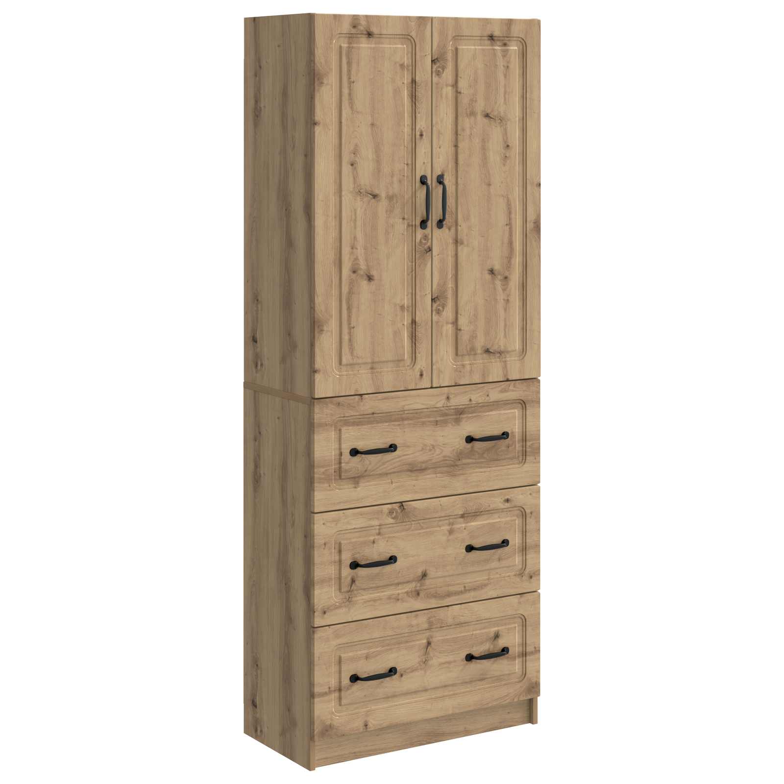 vidaXL Cabinet Set 2 pcs 66 x 34.5 x 87 cm Engineered Wood Artisan Oak 2