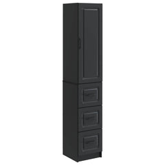 vidaXL Cabinet Set 2 pcs 33 x 34.5 x 87 cm Engineered Wood Black 2