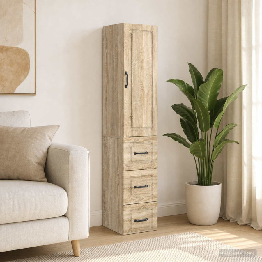 Cabinet Set 2 pcs Engineered Wood Sonoma Oak