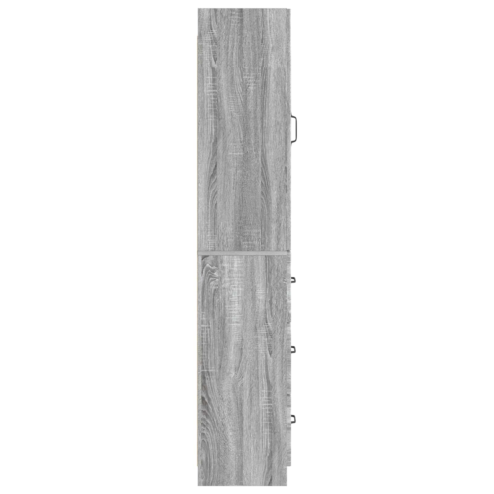vidaXL Cabinet Set 2 pcs 33 x 34.5 x 87 cm Engineered Wood Grey Sonoma 6