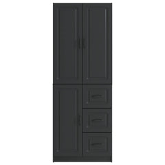 Cabinet Set 2 pcs Engineered Wood Black