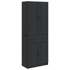Cabinet Set 2 pcs Engineered Wood Black