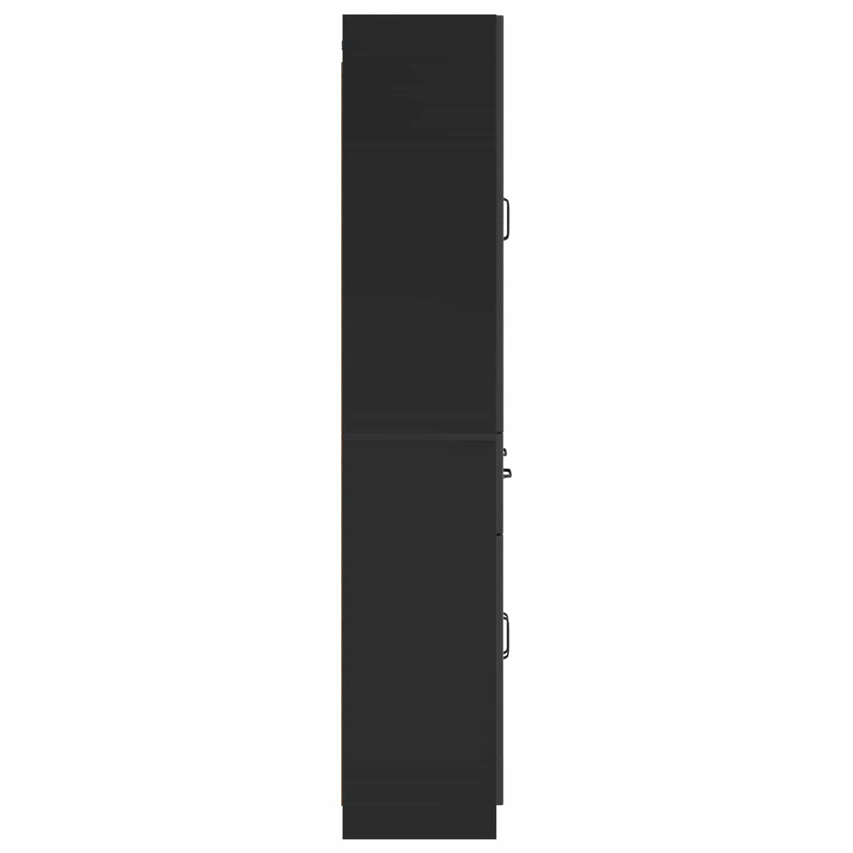 Cabinet Set 2 pcs Engineered Wood Black