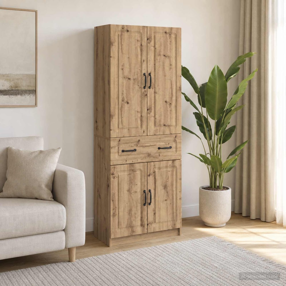 Cabinet Set 2 pcs Engineered Wood Artisan oak