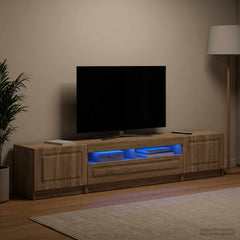 LED TV Cabinet UTRECHT 3 pcs Engineered Wood Sonoma oak 100 cm