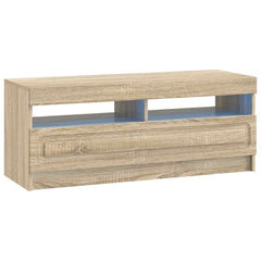 LED TV Cabinet UTRECHT 3 pcs Engineered Wood Sonoma oak 100 cm