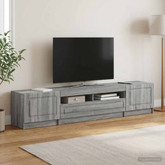 LED TV Cabinet UTRECHT 3 pcs Engineered Wood Grey sonoma 100 cm