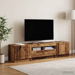 LED TV Cabinet UTRECHT 3 pcs Engineered Wood Old wood 81 cm
