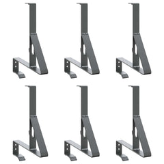 vidaXL Snow Guard Support 6 pcs Anthracite 29.5 x 3 x 34.5 cm Steel 2