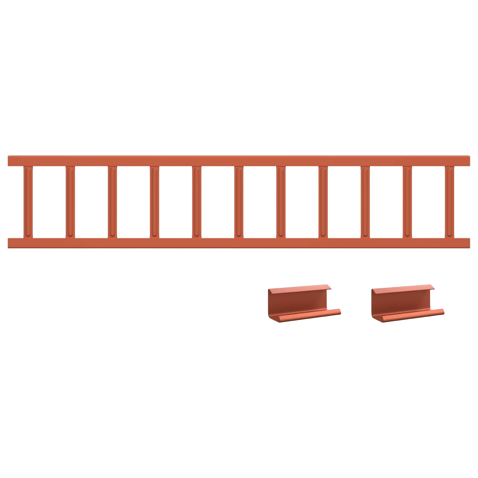 vidaXL Red 600 x 2.5 x 20 cm Steel 6