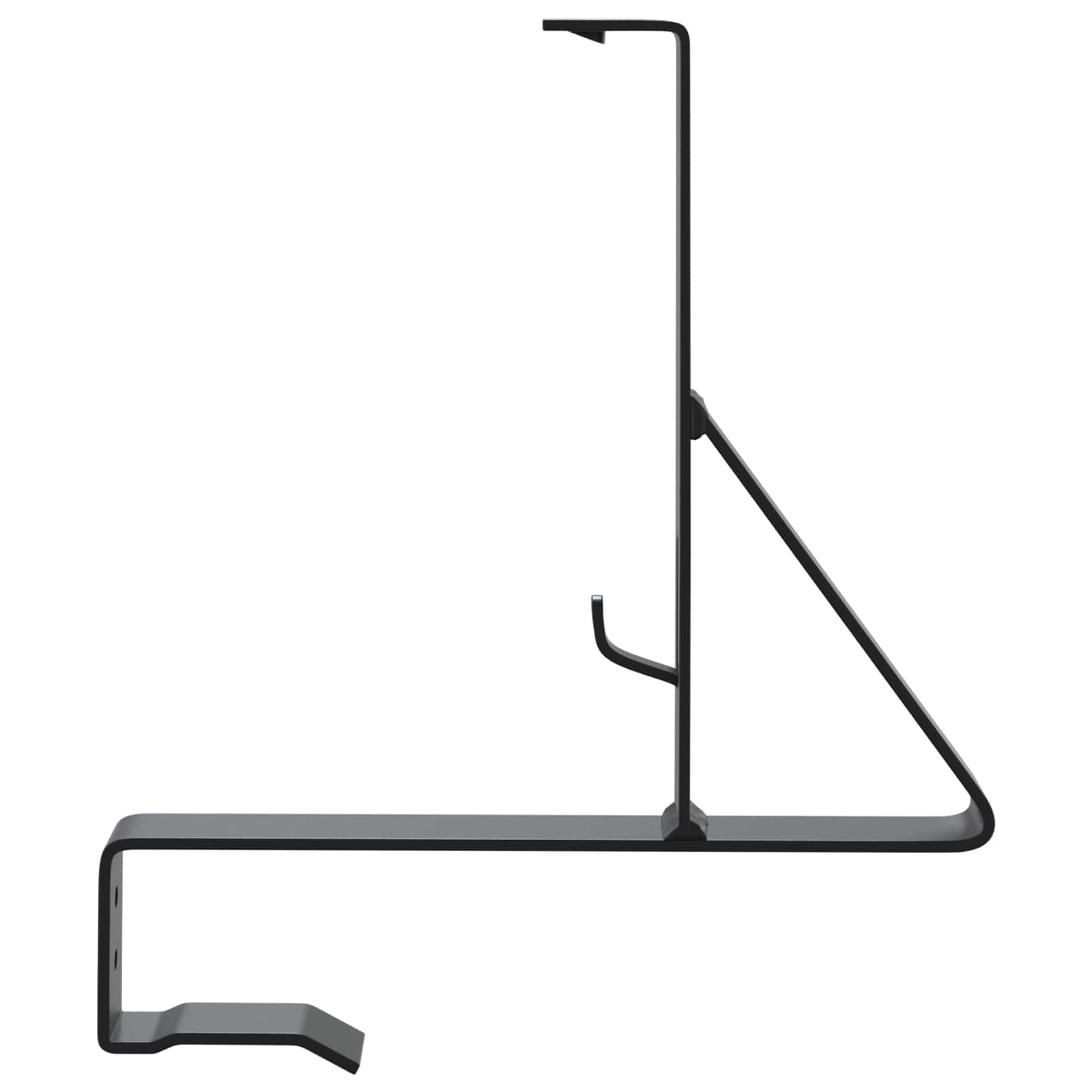 vidaXL Snow Guard Support 6 pcs Black 29.5 x 3 x 34.5 cm Steel 6