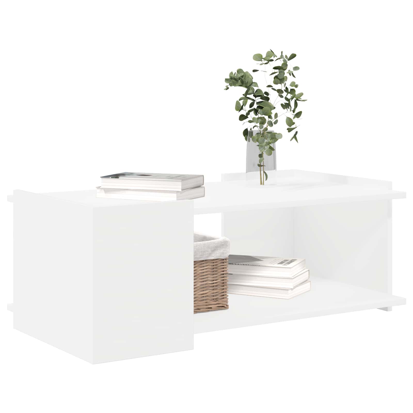 vidaXL Coffee Table White 90 x 50 x 33 cm Engineered Wood 3