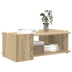 vidaXL Coffee Table Sonoma Oak 90 x 50 x 33 cm Engineered Wood 3