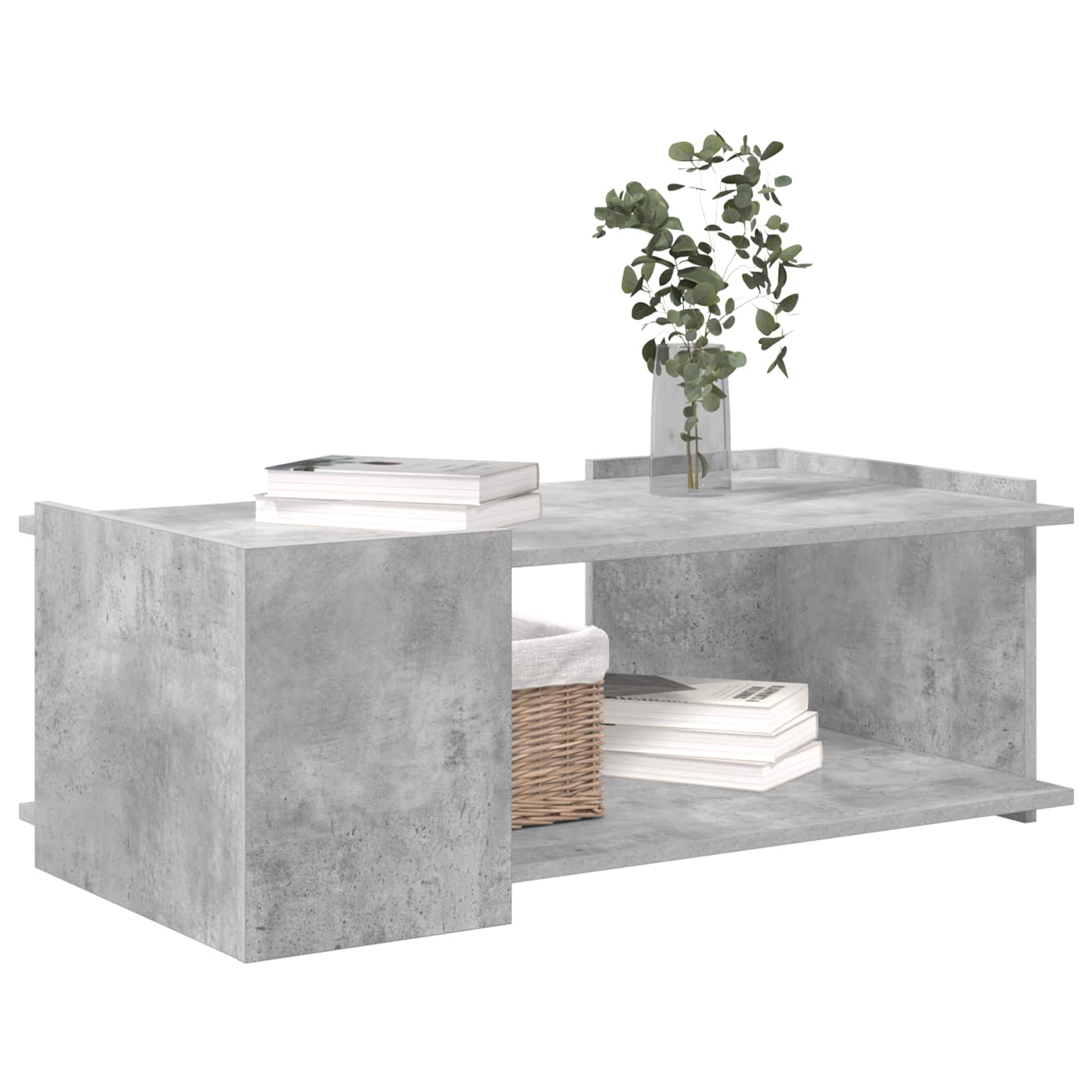 vidaXL Coffee Table Concrete Grey 90 x 50 x 33 cm Engineered Wood 3
