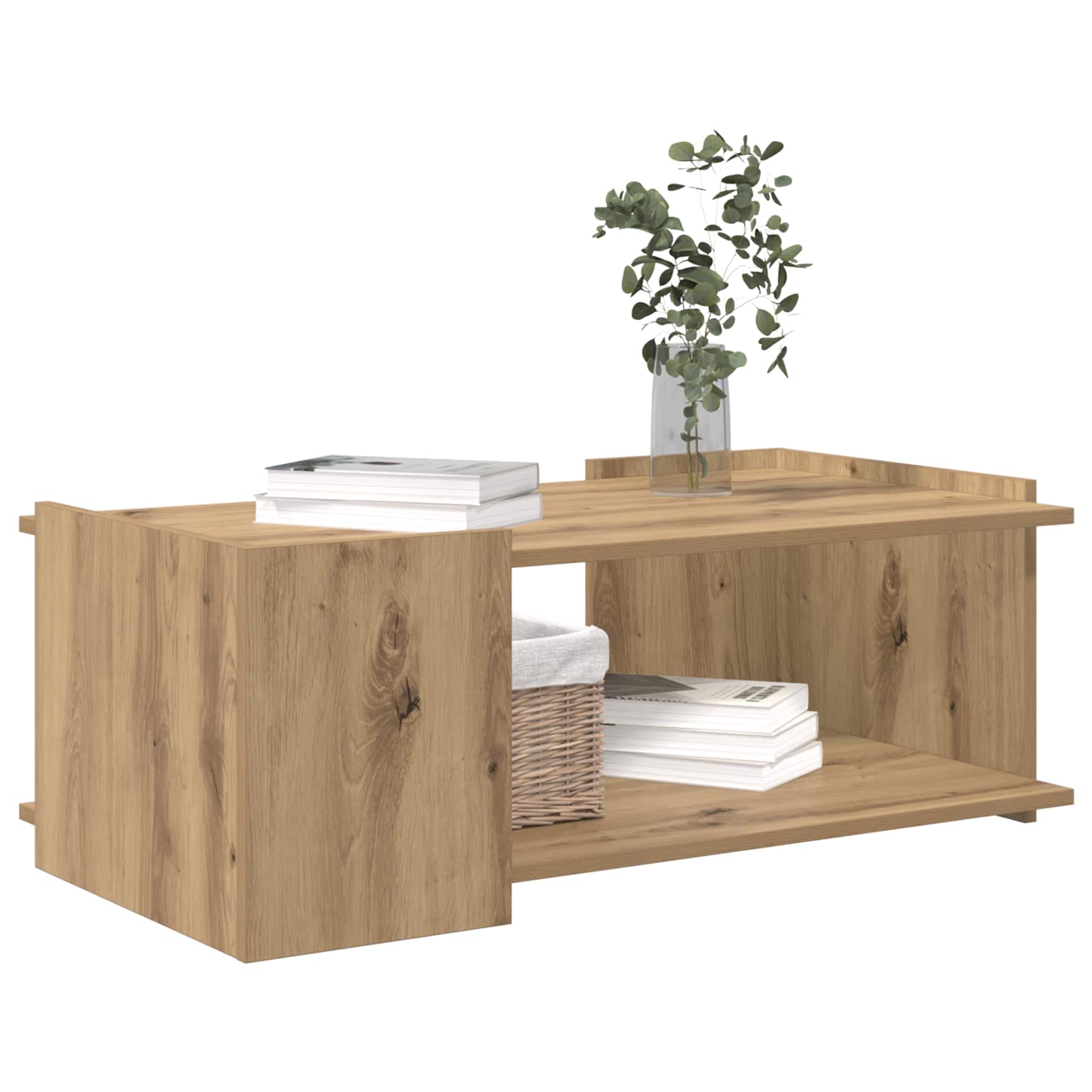 vidaXL Coffee Table Artisan Oak 90 x 50 x 33 cm Engineered Wood 3