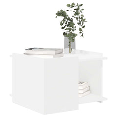 vidaXL Coffee Table White 50.5 x 50 x 33 cm Engineered Wood 3