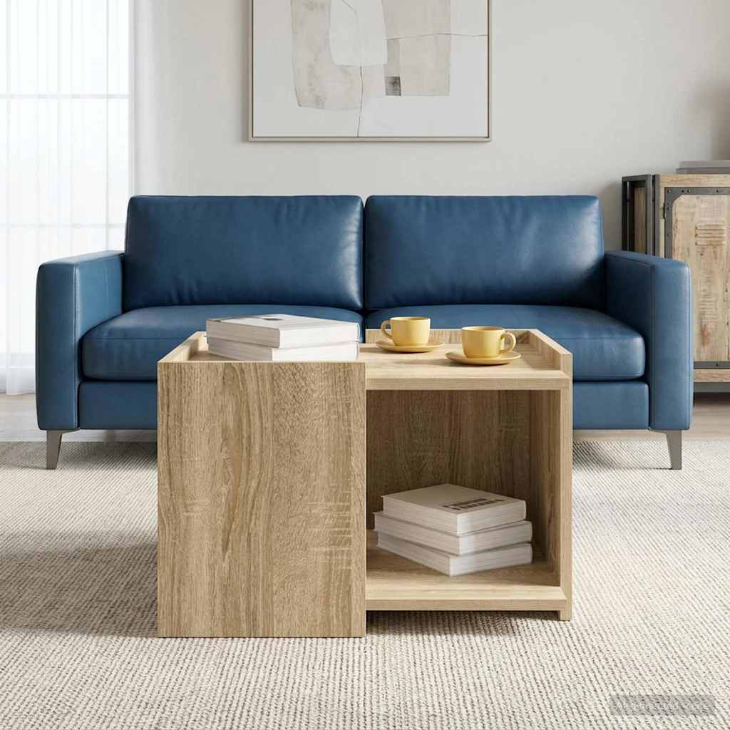 vidaXL Coffee Table Sonoma Oak 50.5 x 50 x 33 cm Engineered Wood 1