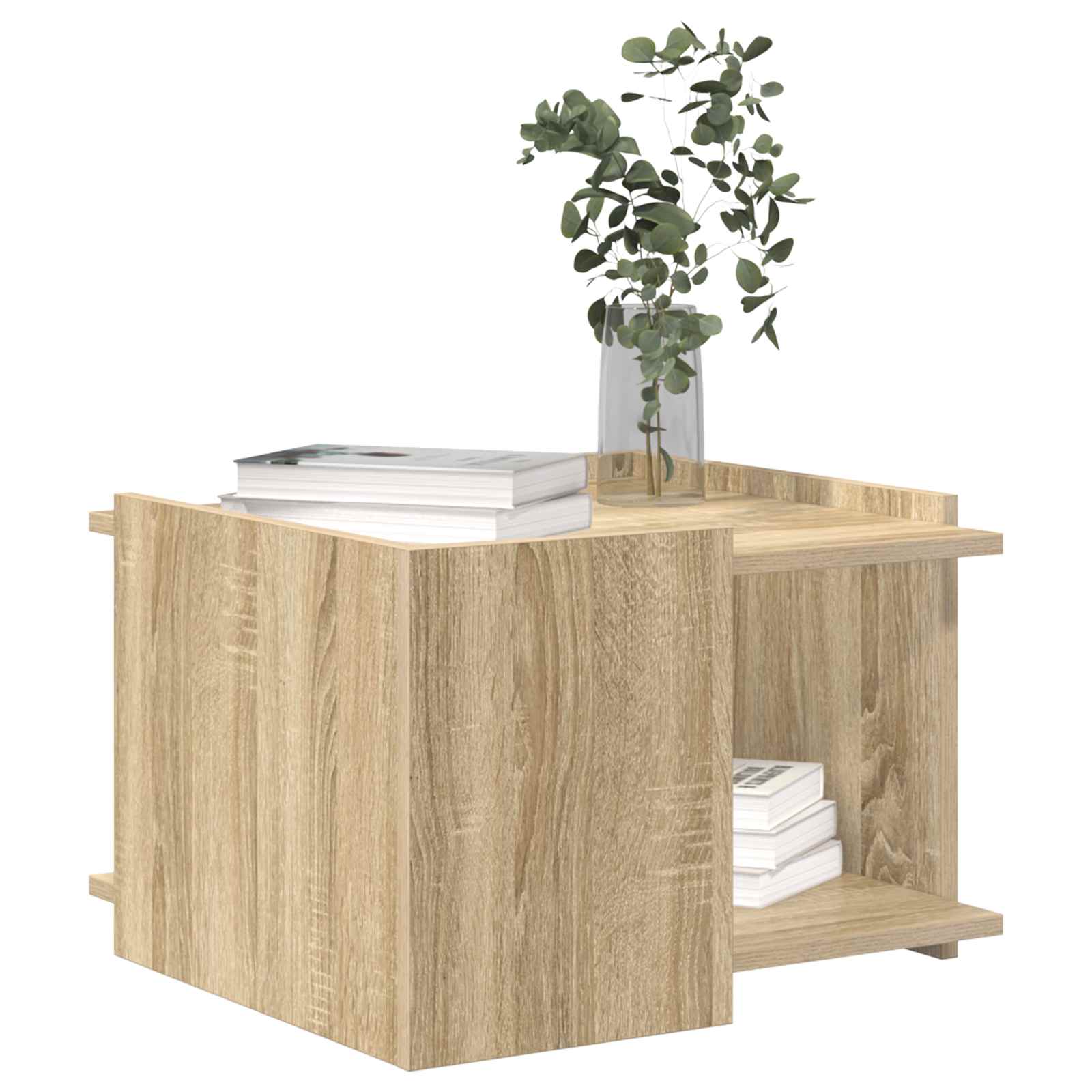 vidaXL Coffee Table Sonoma Oak 50.5 x 50 x 33 cm Engineered Wood 3