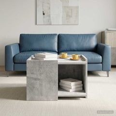 vidaXL Coffee Table Concrete Grey 50.5 x 50 x 33 cm Engineered Wood 4