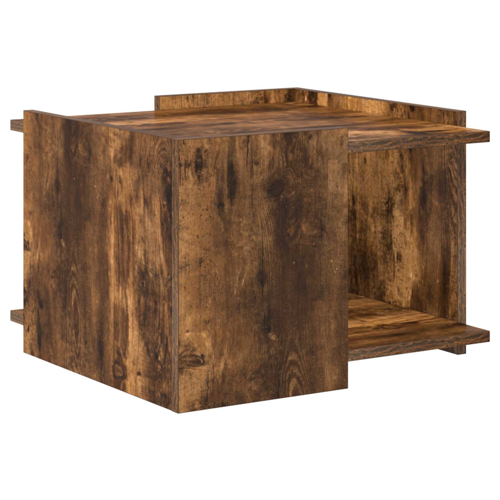 vidaXL Coffee Table Smoked Oak 50.5 x 50 x 33 cm Engineered Wood 2