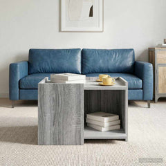 vidaXL Coffee Table Grey Sonoma 50.5 x 50 x 33 cm Engineered Wood 4
