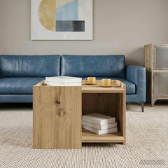 vidaXL Coffee Table Artisan Oak 50.5 x 50 x 33 cm Engineered Wood 4