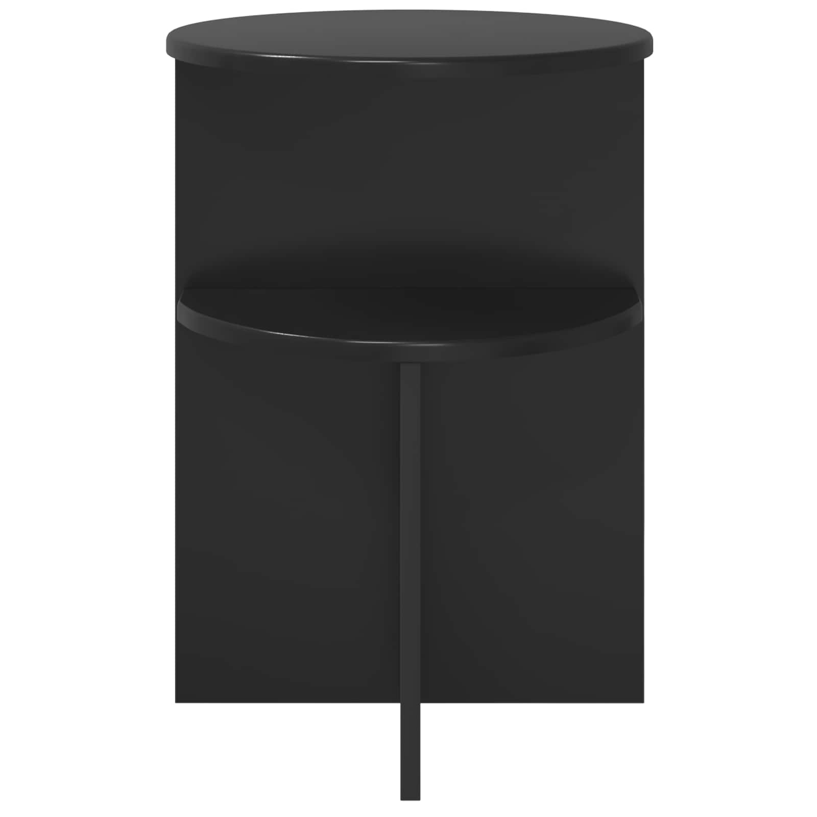 vidaXL Side Table Black Oak Ø 39.5 x 55 cm Engineered Wood 5