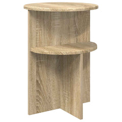vidaXL Side Table Sonoma Oak Ø 39.5 x 55 cm Engineered Wood 2