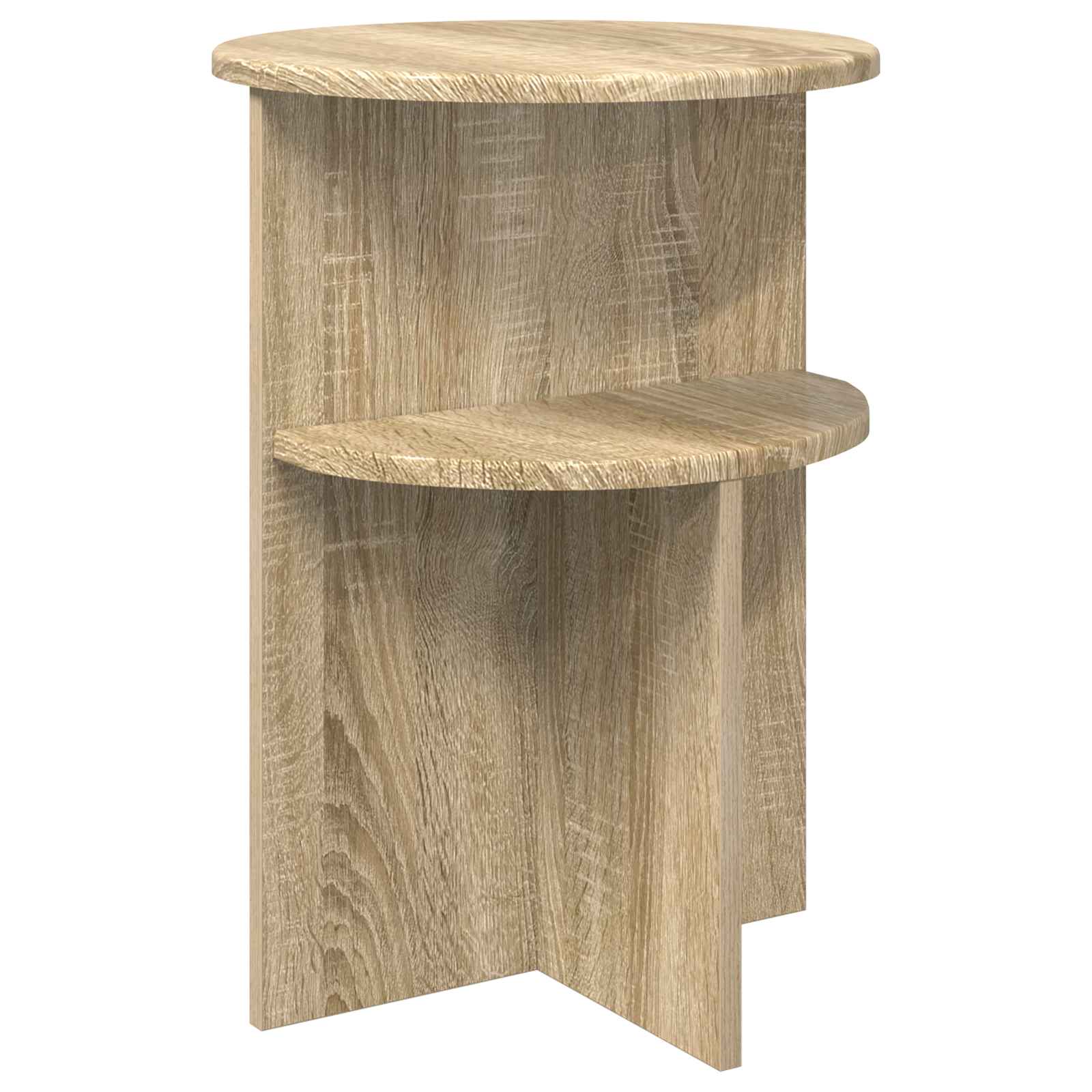 vidaXL Side Table Sonoma Oak Ø 39.5 x 55 cm Engineered Wood 2