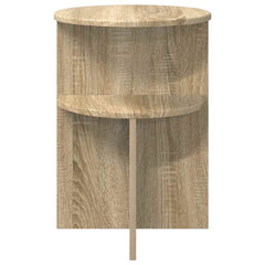 vidaXL Side Table Sonoma Oak Ø 39.5 x 55 cm Engineered Wood 5