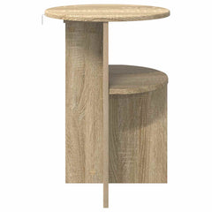 vidaXL Side Table Sonoma Oak Ø 39.5 x 55 cm Engineered Wood 6
