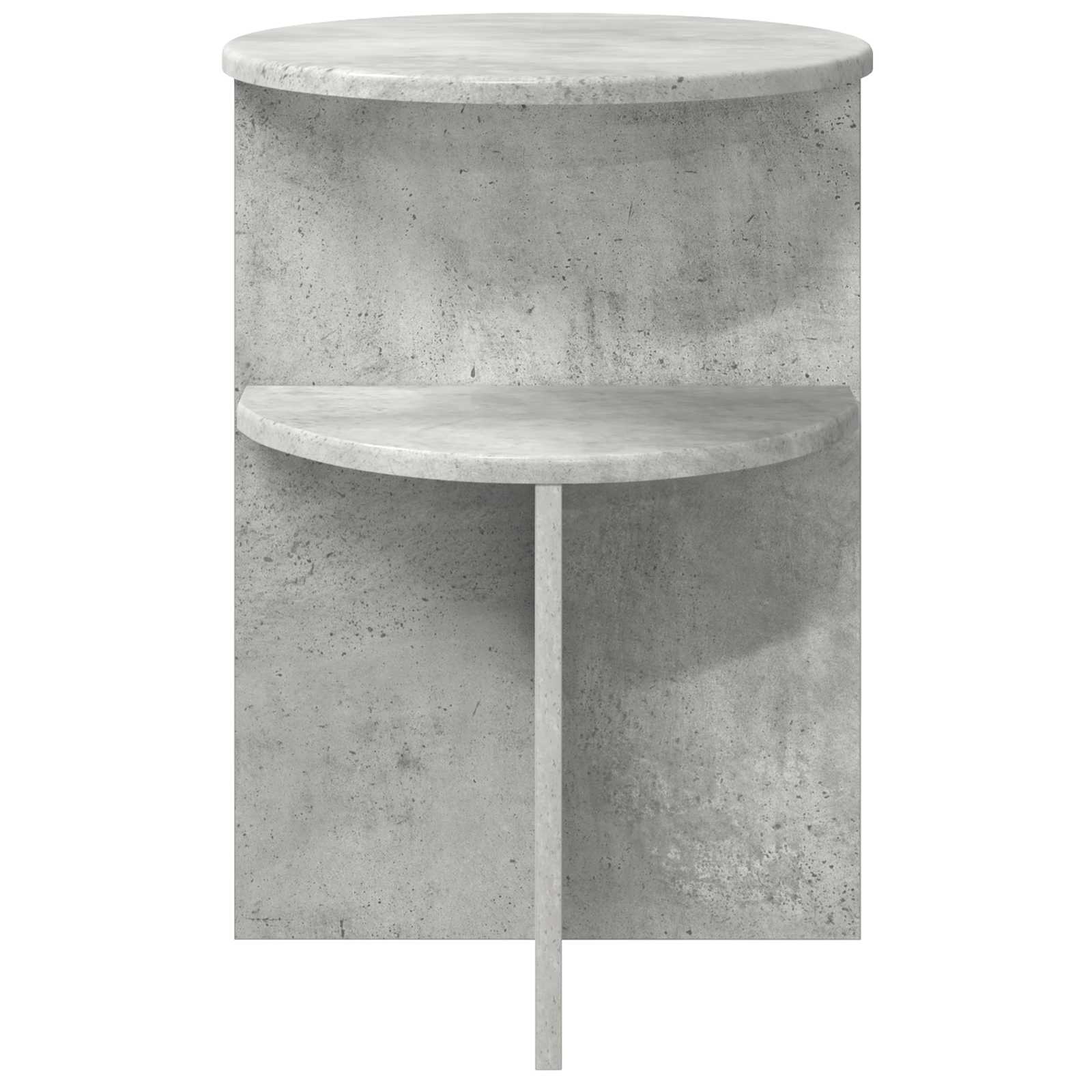 vidaXL Side Table Concrete Grey Ø 39.5 x 55 cm Engineered Wood 5