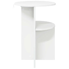 vidaXL Side Table High Gloss White Ø 39.5 x 55 cm Engineered Wood 6