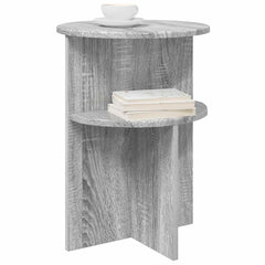 vidaXL Side Table Grey Sonoma Ø 39.5 x 55 cm Engineered Wood 3