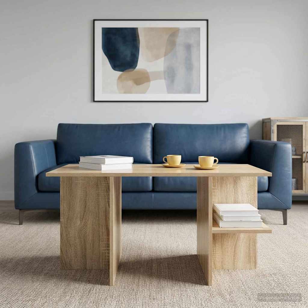 vidaXL Coffee Table Sonoma Oak 87 x 50 x 45 cm Engineered Wood 4