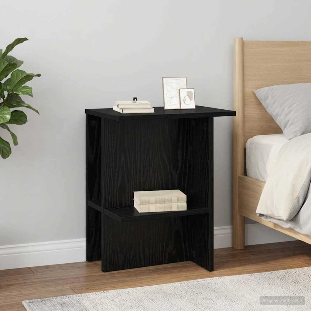 Coffee Table 40 x 30 x 49 cm Engineered Wood Black oak 2