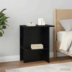 Coffee Table 40 x 30 x 49 cm Engineered Wood Black oak 2