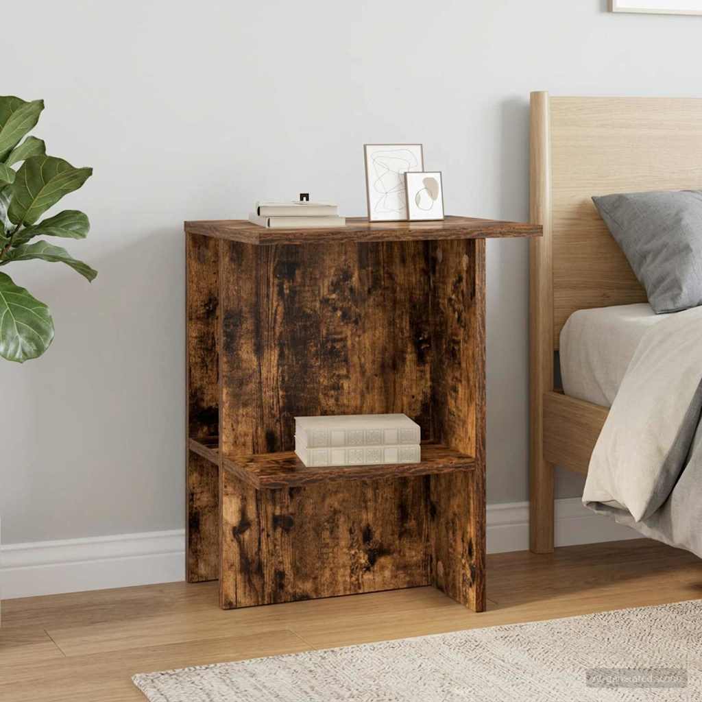 Coffee Table 40 x 30 x 49 cm Engineered Wood Smoked oak 2