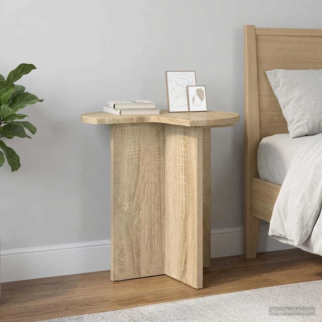 vidaXL Side Table 2 pcs Sonoma Oak Ø 39 x 38 cm Engineered Wood 1